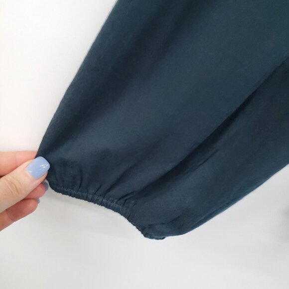 Maurices Chiffon Blouse Womens Size 2XL Teal Floral Long Sleeve Boho Fairy NWT - Picture 7 of 15